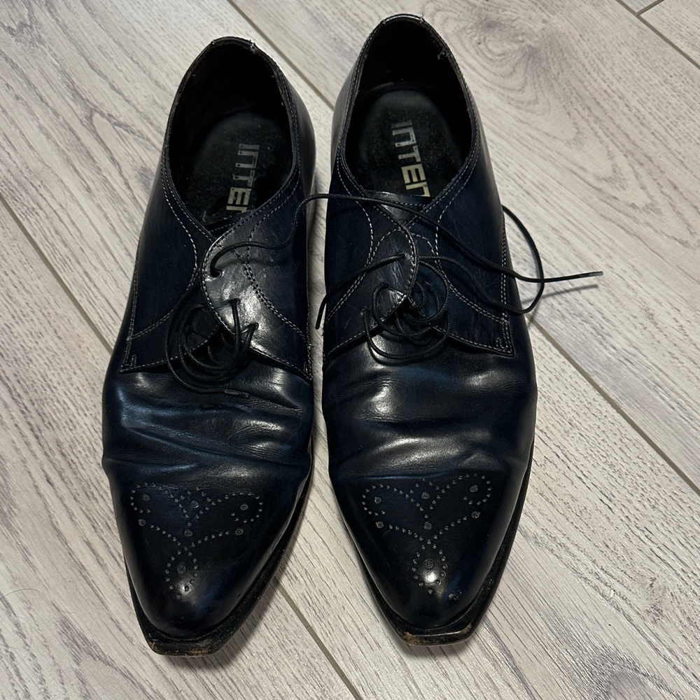 Men's Black Leather Oxford Shoes